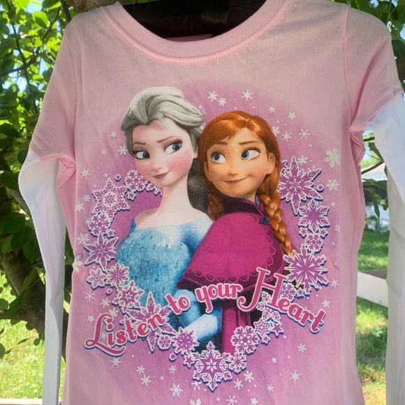 Disney Frozen Long Sleeve Printed Doubler T-Shirt - Picture 3 of 9